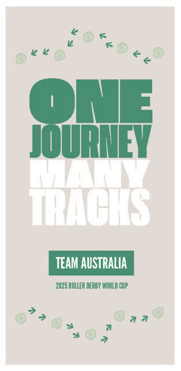 Team Australia Stickers - One Journey Many Tracks (Beige)